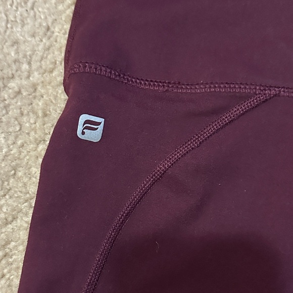 Fabletics Dash Seamless Bra II & Define Powerhold High-Waisted Leggings Burgundy - Picture 11 of 12